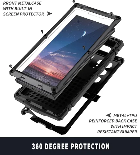 Miniatura 3 de Simicoo Funda de silicona para Samsung S21 Plus con soporte protector de pantalla integrado Gorilla Glass Hybrid Durable Militar a prueba de golpes