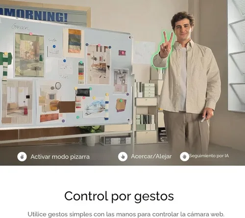 Miniatura 7 de Insta360 Link 2 - Cámara web PTZ 4K para PC/Mac, sensor de 1/2 pulgada, seguimiento AI, HDR, micrófono con cancelación de ruido AI, control