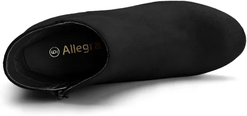 Miniatura 4 de Allegra K Botines de tacón grueso con cremallera lateral para mujer