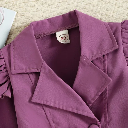 Miniatura 7 de TBUIALL Conjunto de ropa de bebé niña para niños pequeños, ropa de otoño de manga larga sólida para niñas bebé aquí