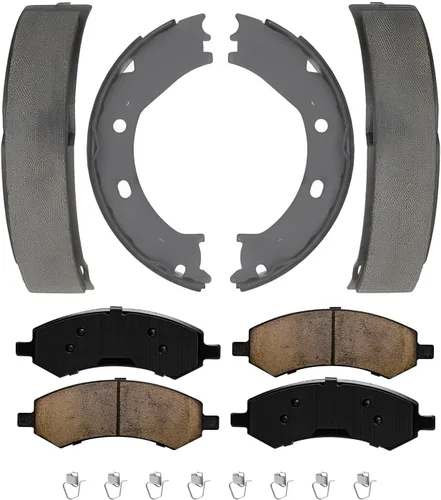 Miniatura 13 de Detroit Axle - Kit de freno trasero para Ford Explorer 2020-2025 2024-2025 Rotores de freno de disco Mustang Pastillas de freno de cerámica