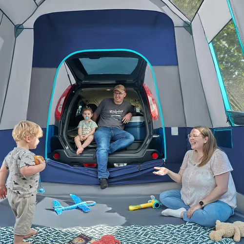 Miniatura 8 de TIMBER RIDGE 5-9 Person SUV Tent with Screen Porch and Awning for Family Camping, Weather Resistant and Portable Van or Car Tent, Includes Rainfly