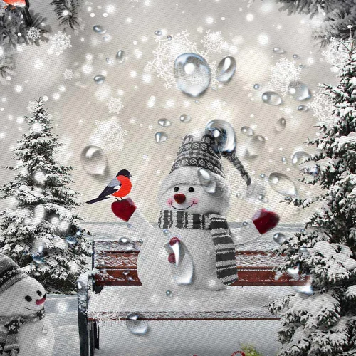 Miniatura 7 de JAWO Cortina de ducha de muñeco de nieve de Navidad para decoración de baño, cortina de baño de tela con ganchos, 36 x 70 pulgadas