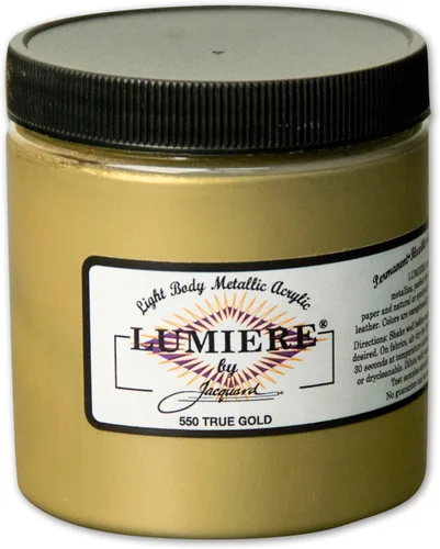 Miniatura 17 de Jacquard Lumiere Pintura para Tela de 2.25oz Turquesa Nacarado - Pintura Metálica para Tela, Cuero, Lienzo, Papel y Madera - Pintura Acrílica