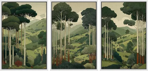 Miniatura 22 de SIGNWIN Lienzo enmarcado para pared, juego de arte de collage de hojas transparentes en blanco y negro, ilustraciones de naturaleza silvestre, arte