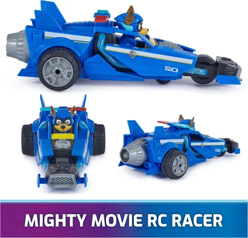 Miniatura 2 de Paw Patrol: The Mighty Movie, Auto de Control Remoto con Chase de los Mighty Pups Moldeado, Juguetes para Niños y Niñas de 3+