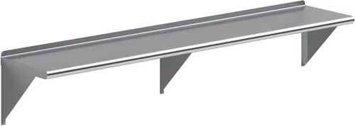 Miniatura 14 de AmGood Estante de pared de acero inoxidable de 60 pulgadas de largo x 14 pulgadas de profundidad Certificado NSF Estantería de metal