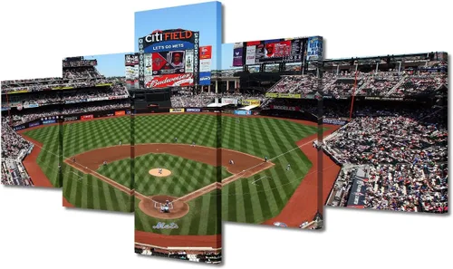Miniatura 97 de Arte para pared, lienzo para estadio deportivo, arte para pared, diseño de campo de Wrigley en Chicago, pinturas de Chicago, impresiones sobre