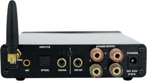 Miniatura 4 de Rockville BLUDAC2S 150W amplificador Bluetooth receptor de alta resolución 192K con USB, óptico, coaxial, salida de subwoofer, Clase-D, ecualización
