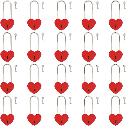 Miniatura 13 de Love Lock - Candado de corazón con llave para enamorados, boda, día de San Valentín, aniversario, viajes (con llave)
