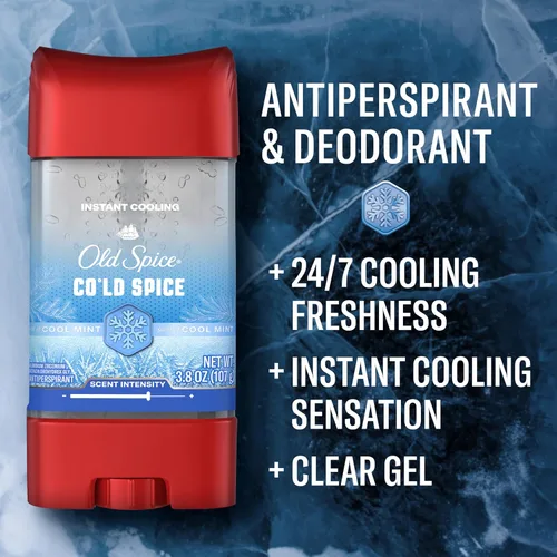 Miniatura 4 de Old Spice Red Collection - Desodorante antitranspirante + gel de baño para hombres, especias frías con aroma a menta fresca, protección contra