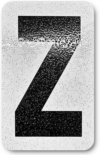 Miniatura 109 de Despegar y pegar individuales, números y letras de aluminio reflectantes, se adhiere al hormigón, madera, metal, azulejos, ladrillo, vidrio