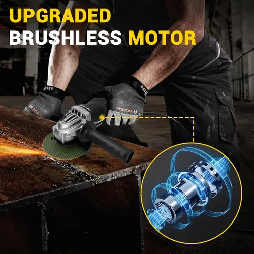 Miniatura 4 de Amoladora angular inalámbrica compatible con batería Dewalt de 20 V, amoladora sin escobillas de 10000 RPM de 4-1/2 pulgadas, amoladora de potencia