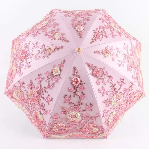 Miniatura 9 de Honeystore - Parasoles de encaje de flores para fiesta de boda, paraguas nupcial de encaje