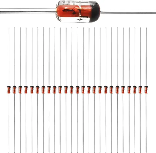 Chanzon 1N4148 Diodos de conmutación rápida de señal pequeña axial de alta velocidad 200mA 100V DO-35 (DO-204AH) IN4148 Diodos de silicio (paquete