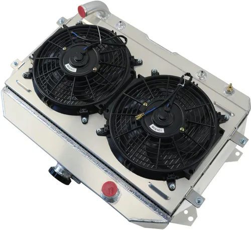 Miniatura 5 de Radiador de aluminio de 3 filas para Nissan Datsun 240Z 260Z 2.4/2.6L 1971 1972 1973, radiador de aluminio con kit de relé de ventilador de cubierta