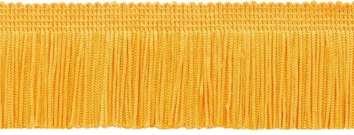 Miniatura 4 de Borde de flecos de cadena maciza de 2 pulgadas (2.0 in) de largo (estilo # CF02), oro antiguo #C4 (oro amarillo oscuro) de 5 yardas (14.8 ft/15 pies)