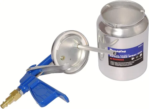 Miniatura 5 de Dynastus Pistola rociadora de aire con sifón de alimentación de succión para rociar pinturas a base de aceite o látex, con kits de filtrado