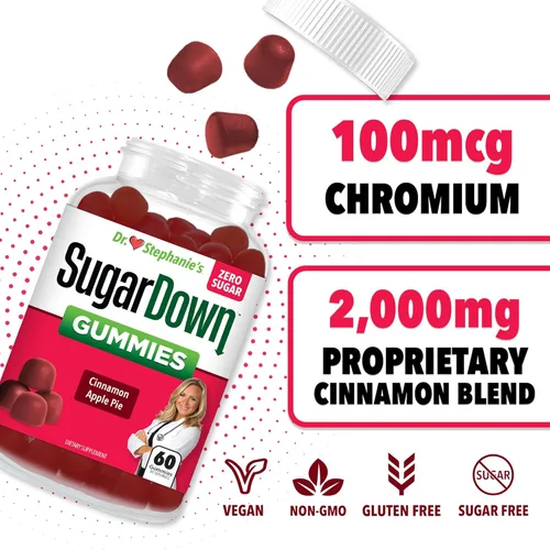 Miniatura 2 de Dr. Stephanie's SugarDown Gummies - Suplemento de canela de Ceilán y Cassia - Paquete de 4