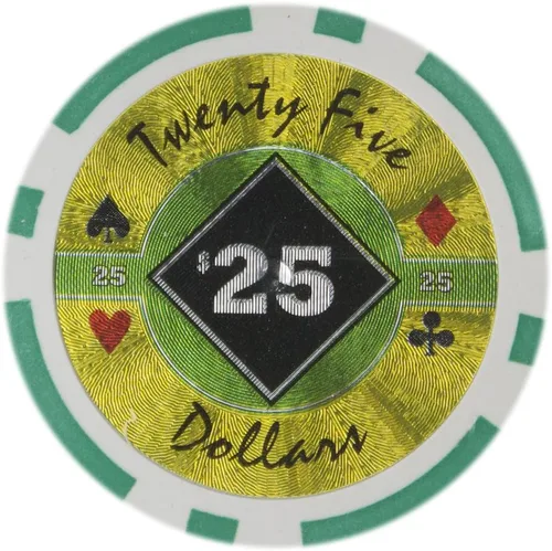 Miniatura 5 de Brybelly Black Diamond Poker Chip - Compuesto de arcilla pesada de 0.49 oz, paquete de 50 ($0.50 naranja)