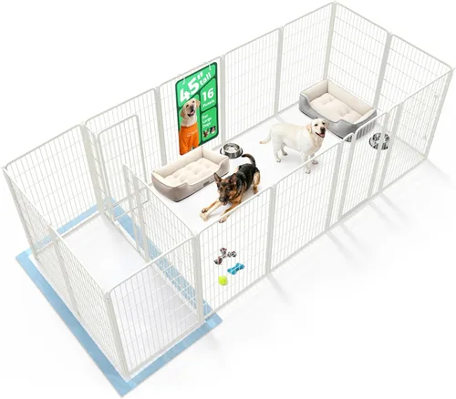 Miniatura 28 de FXW Homeplus Unleashed Corralito para Perros de Interior - Juego Sin Estrés y Seguro, Resistente de 24 Pulgadas 4 Paneles Corral para Cachorros