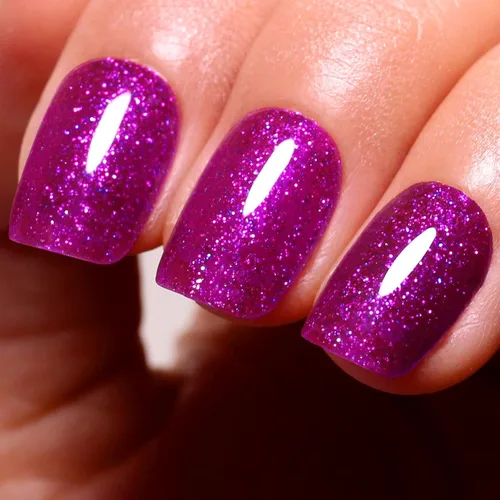 Miniatura 16 de Esmalte de Uñas en Gel con Purpurina, Esmalte de Uñas en Gel con Purpurina Rojo Sangre Brillante con Destellos, Esmalte de Uñas en Gel con Purpurina
