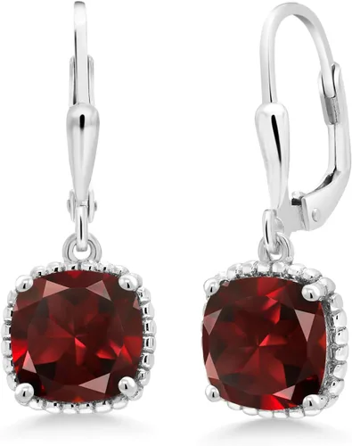 Miniatura 17 de Gem Stone King Aretes colgantes de plata de ley 925 de 0.315 pulgadas para mujer