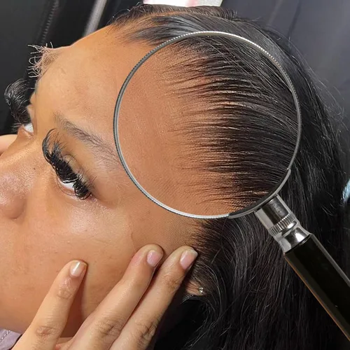 Miniatura 36 de Beluck Peluca de cabello humano lacio de densidad 250, sin pegamento, precortada 3 en 1, precortada 3 en 1, peluca de 15A 6x6 HD, con cierre