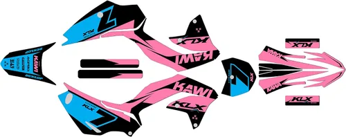 Kit de gráficos para Kawasaki KLX 230R (2020-2024) Legend Series Rosa 09 Mil - Kit de calcomanías gráficas personalizadas para motocross, sin