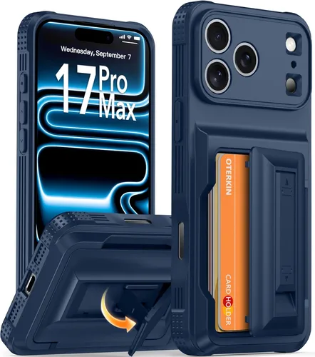 Miniatura 21 de Oterkin Funda tipo cartera para iPhone 17 Pro Max [4-5 tarjeteros] [soporte de soporte] [protección completa de la cámara] [bloqueo RFID] iPhone 17