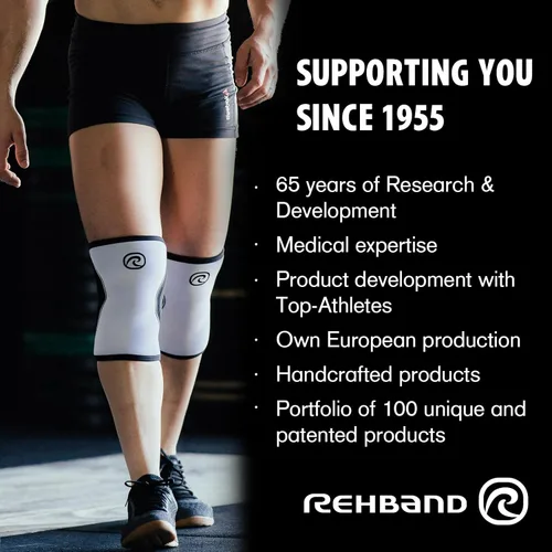 Miniatura 3 de Rehband Rodilleras de neopreno de 0.118 pulgadas para voleibol, balonmano y baile, soporte protector de rodilla unisex, color: negro - 1 par