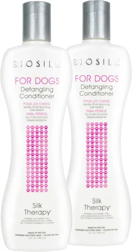 Miniatura 8 de BioSilk Acondicionador desenredante para perros Silk Therapy - Desenredante hidratante para desenredar, acondicionar el cabello enmarañado