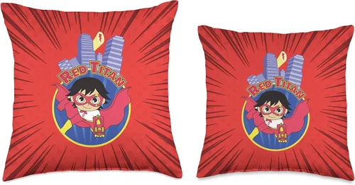 Miniatura 3 de Ryan's World Universe Red Titan - Almohada de 16 x 16 pulgadas, multicolor