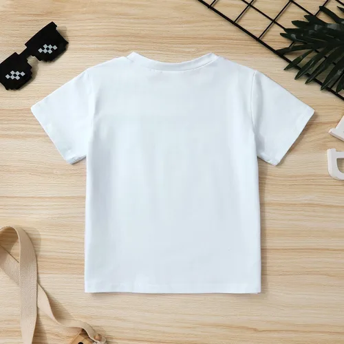 Miniatura 7 de YOUNGER STAR Niños Gris Young Wild Tres Cumpleaños Cuatro Siempre Salvaje Hermano Twin Letra Impresión Camisetas 3T 4T