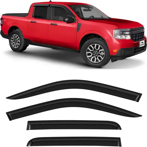 Miniatura 17 de Voron Glass Protectores de lluvia extra duraderos con cinta adhesiva para Jeep Compass 2017-2025, deflectores de ventana, viseras de ventana