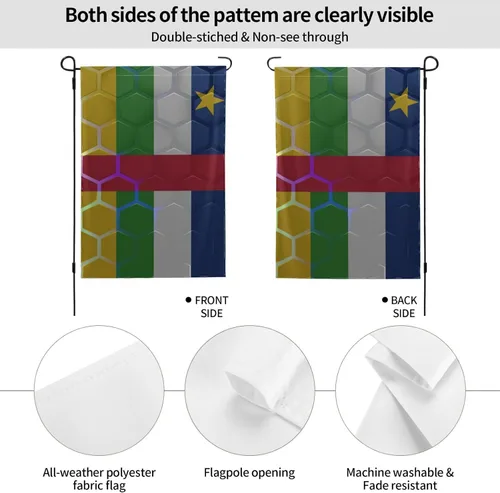 Miniatura 6 de Flag Of The Central African Republic Garden Flag 28"x40" Inch Double Sided Garden Flags Home Lawn Outdoor Decor Flags Party Banner Welcome Flag