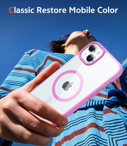 Miniatura 417 de FNTCASE Funda para iPhone 13 Pro-Max: Fundas magnéticas transparentes compatibles con Magsafe Slim anti amarillamiento protección contra caídas