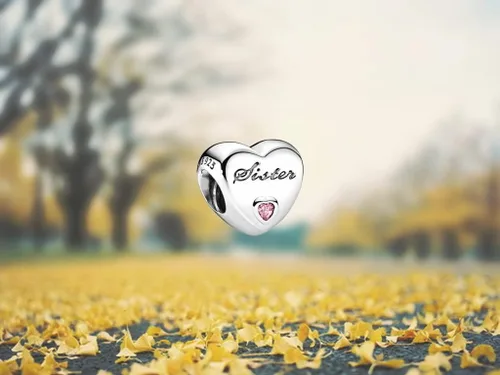 Miniatura 4 de Abalorio de corazón de amor de plata de ley 925 calada para pulseras y collares con circonita cúbica 5A, regalo de joyería de cumpleaños