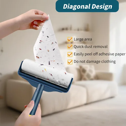 Miniatura 3 de Recambios de rodillo de pelusa grande para pelo de mascotas de 6.3 pulgadas, 360 hojas, suplemento extra adhesivo para eliminación de pelo de gatos