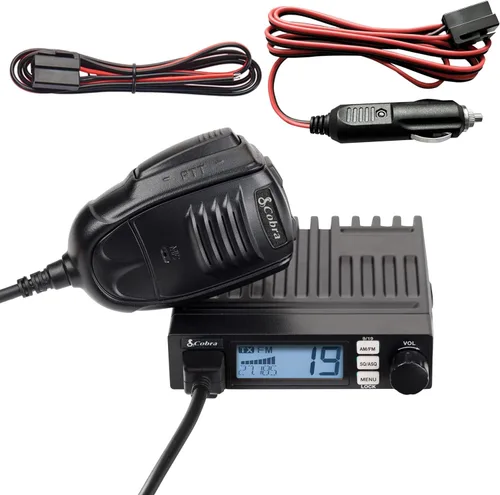 Cobra 19 MINI AM/FM Radio CB Recreacional - Modo Dual AM/FM, 40 Canales, Esenciales de Viaje, Temporizador de Tiempo Libre, VOX, Auto Squelch, Auto