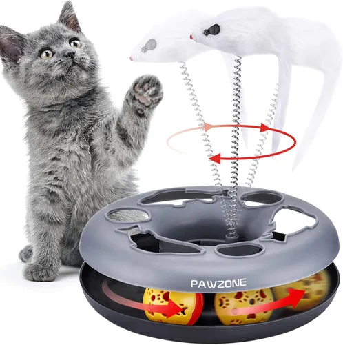 Miniatura 8 de Pawzone Juguetes para Gatos, Juguetes para Gatos de Interior, Juguetes Interactivos para Gatitos Pistas de Rodillos con Hierba Gatera, Juguete