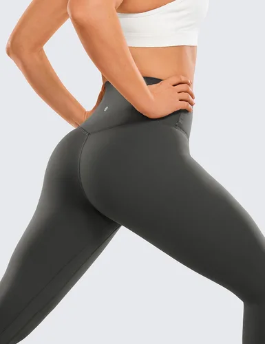 Miniatura 30 de CRZ YOGA Leggings de entrenamiento para mujer con sensación de desnudez cepillada de 25 pulgadas, pantalones de yoga de compresión de cintura alta