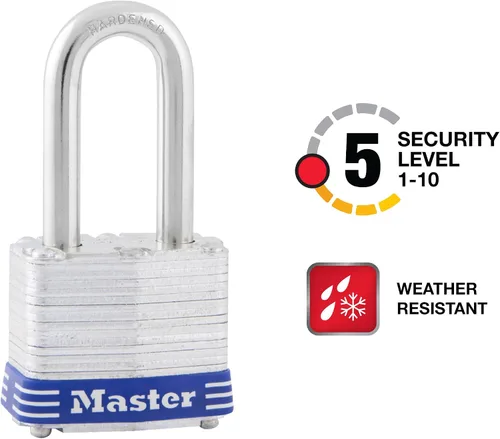 Miniatura 2 de Master Lock 3DLF- Candado de argolla larga, con 1-1/2 pulgadas. Argolla