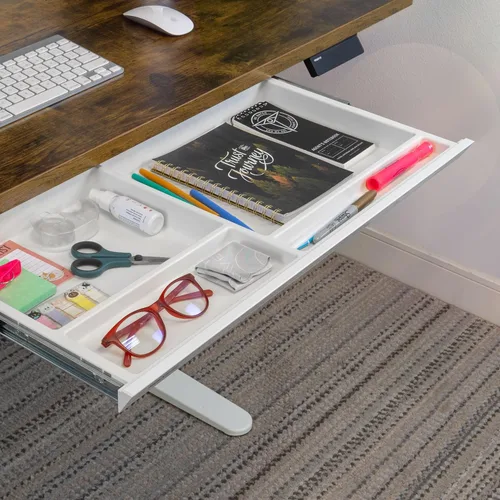 Miniatura 9 de Mount-It! Cajón debajo del escritorio, organizador de cajones profundos debajo del mostrador, accesorio de almacenamiento de escritorio deslizante
