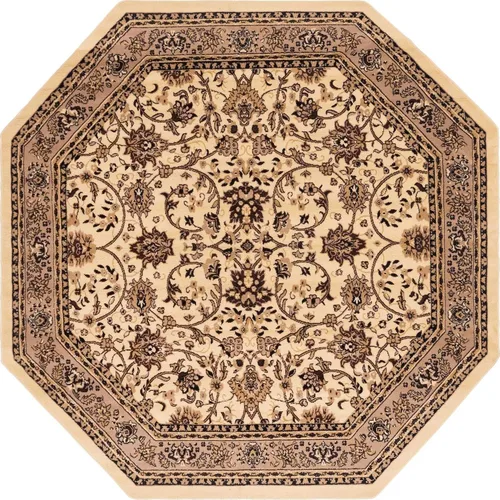 Miniatura 446 de Unique Loom Colección Sialk Hill - Alfombra de área Washington (3 pies 3 pulgadas x 5 pies 3 pulgadas, rectángulo, burdeos/crema)