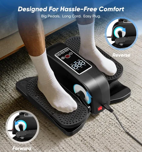Miniatura 7 de HOMGIM Under Desk Elliptical Machine - Quiet Motorized Leg Exerciser with Smart Remote, 12-Speed Manual Programs Auto/3 Auto Programs LCD Display &