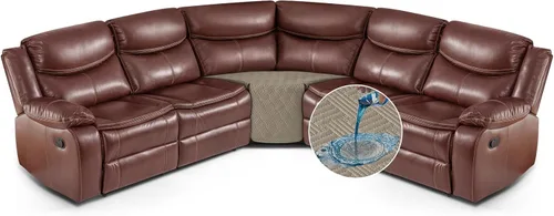 Miniatura 14 de KinCam Fundas impermeables para sofá modular reclinable, fundas de sofá reclinable de gran tamaño para sofá en forma de L, funda de sofá Chocolate