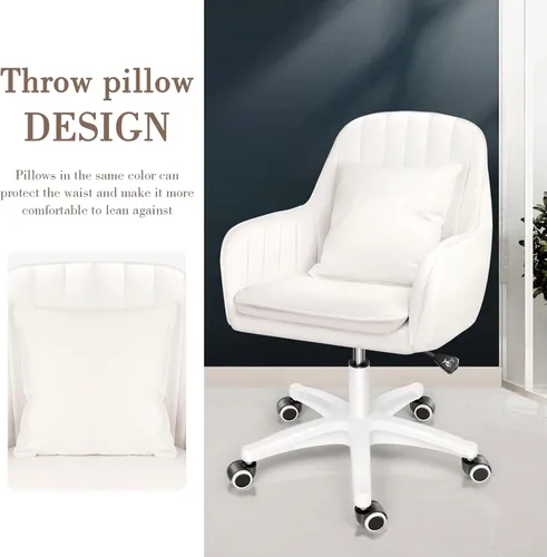 Miniatura 7 de Linda silla de oficina para el hogar, sillas de computadora ajustables, silla de oficina moderna, silla de maquillaje, silla giratoria de 360°