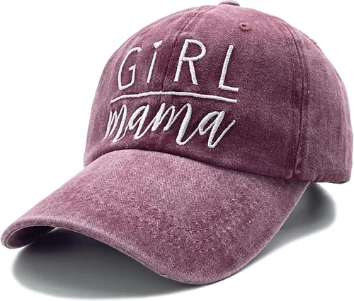 Miniatura 2 de NVJUI JUFOPL Gorra de béisbol para mujer y niña, con bordado ajustable y lavado