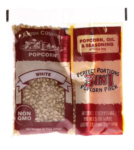 Miniatura 11 de Amish Country Popcorn Paquetes de palomitas de maíz de grano amarillo medio todo en uno, medidos previamente para máquinas de palomitas de maíz e